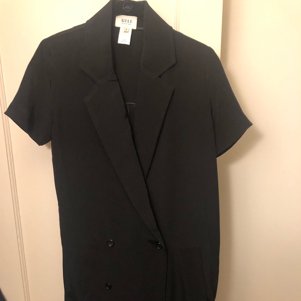 Kule Black Silk Tuxedo Dress